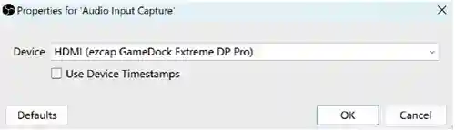 کارت کپچر ایزدکپ Ezcap 404 GameDock Extreme DP Pro 5 تنظیمات صدا در کارت کپچر ایزدکپ ezcap 404
